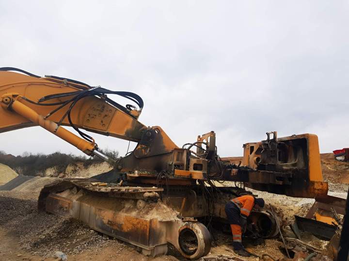 Démontage épave engin mécanique Douai
